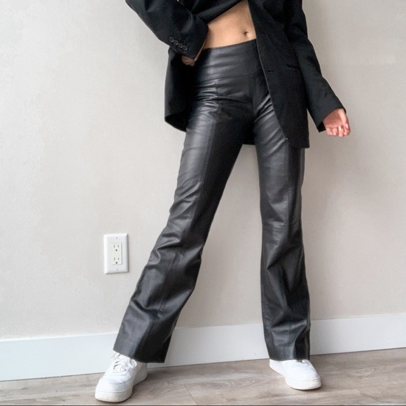 Pants - Vintage leather flare pants